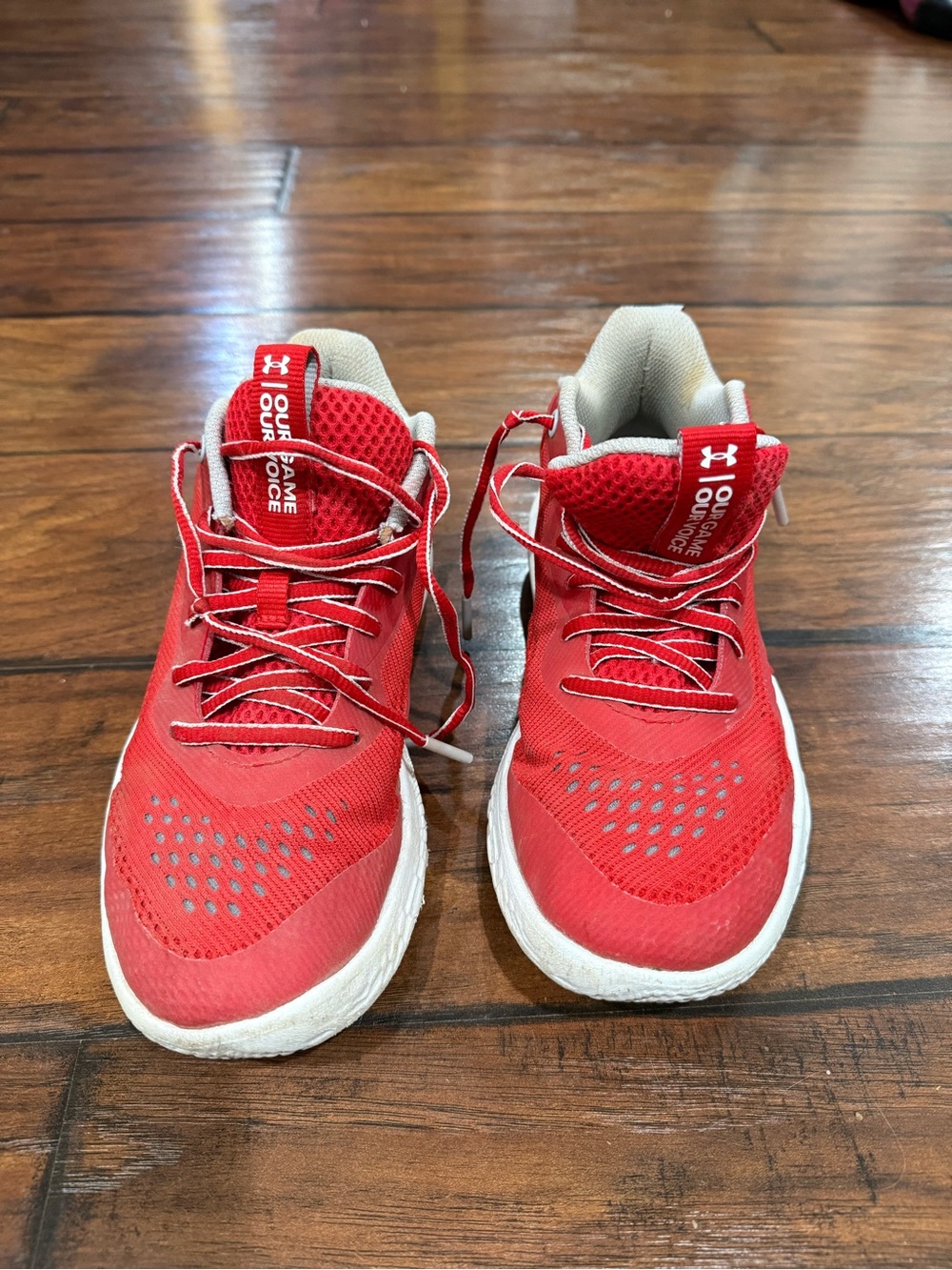 Under Armour Kids' Red Basketball Shoes